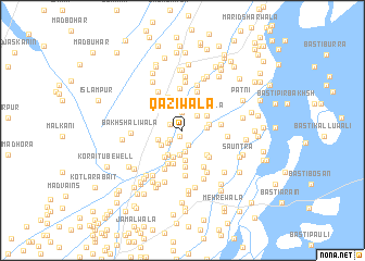 map of Qāzīwāla
