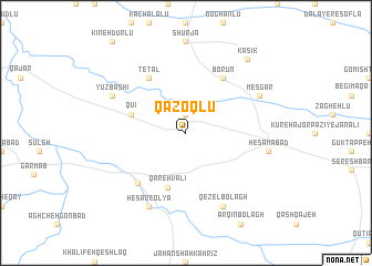 map of Qāzoqlū