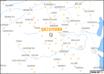 map of Qǝzvinoba