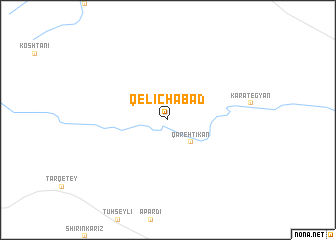 map of Qelīchābād