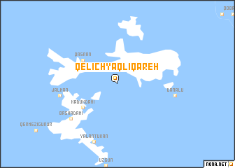 map of QelīchYāqlīqareh