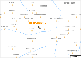 map of Qenshār Dāghī