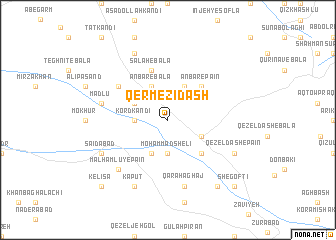 map of Qermezī Dāsh