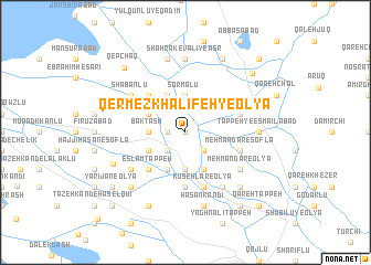 map of Qermez Khalīfeh-ye ‘Olyā