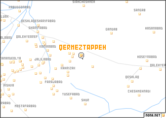 map of Qermez Tappeh