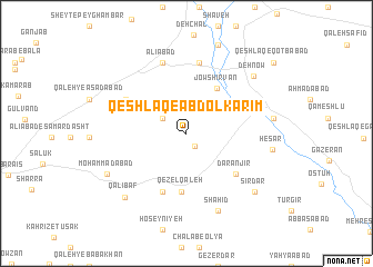 map of Qeshlāq-e ‘Abd ol Karīm