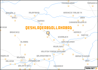 map of Qeshlāq-e ‘Abdollāhābād