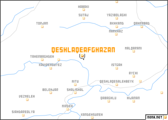 map of Qeshlāq-e Afghāzān