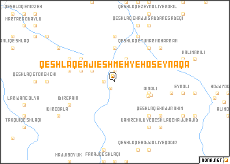 map of Qeshlāq-e Ājī Eshmeh-ye Ḩoseyn Āqā