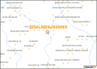 map of Qeshlāq-e Ājī Eshmeh