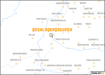 map of Qeshlāq-e Āqā Gūreh
