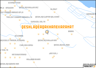 map of Qeshlāq-e Āqā Khān-e Karāmat