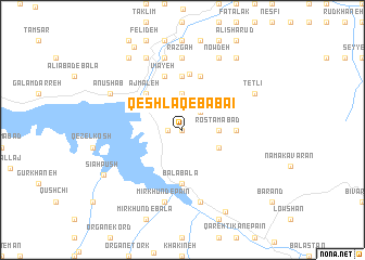 map of Qeshlāq-e Bābā\