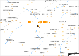 map of Qeshlāq-e Bālā