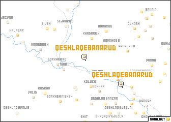 map of Qeshlāq-e Banārūd