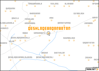 map of Qeshlāq-e Baqar Bātān