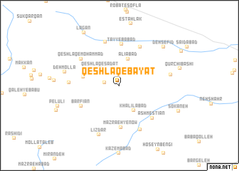 map of Qeshlāq-e Bayāt