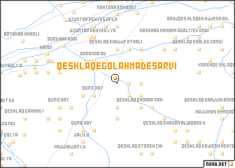 map of Qeshlāq-e Gol Aḩmad-e Sarvī