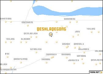 map of Qeshlāq-e Gong