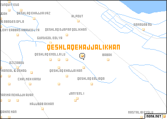 map of Qeshlāq-e Ḩājj ‘Alī Khān