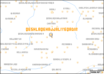 map of Qeshlāq-e Ḩājj ‘Alī-ye Qadīr