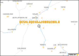 map of Qeshlāq-e Ḩājjīābād-e Bālā