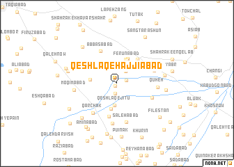 map of Qeshlāq-e Ḩājjīābād