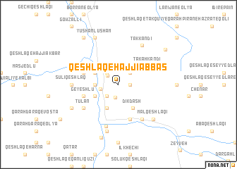 map of Qeshlāq-e Ḩājjī ‘Abbās