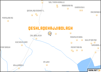 map of Qeshlāq-e Ḩājjī Bolāgh