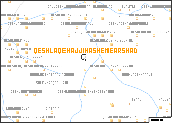 map of Qeshlāq-e Ḩājjī Hāshem-e Arshad