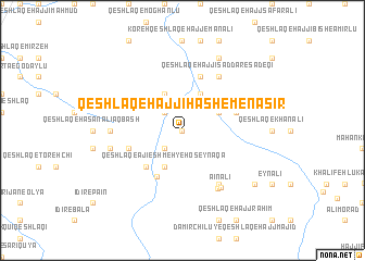 map of Qeshlāq-e Ḩājjī Hāshem-e Naşīr
