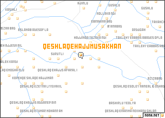 map of Qeshlāq-e Ḩājj Mūsá Khān
