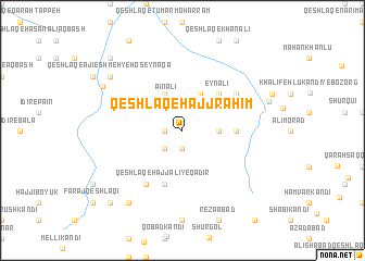 map of Qeshlāq-e Ḩājj Raḩīm