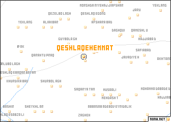 map of Qeshlāq-e Hemmat