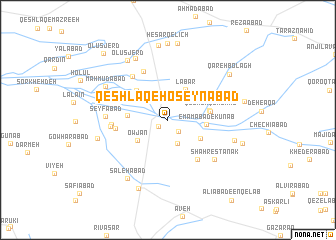 map of Qeshlāq-e Ḩoseynābād