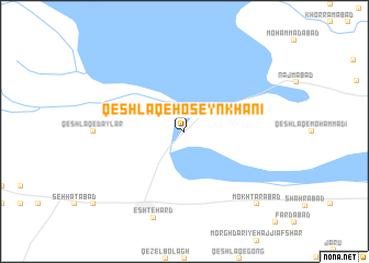 map of Qeshlāq-e Ḩoseynkhānī