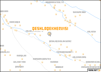 map of Qeshlāq-e Khervīsī