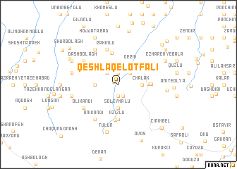 map of Qeshlāq-e Loţf‘alī