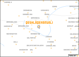 map of Qeshlāq-e Mard ‘Alī