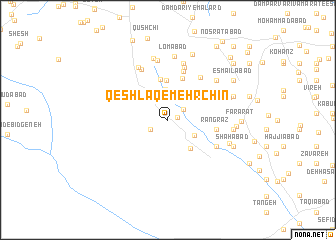 map of Qeshlāq-e Mehrchīn