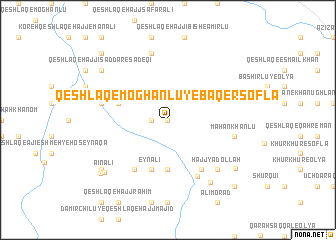 map of Qeshlāq-e Moghānlū-ye Bāqer Soflá