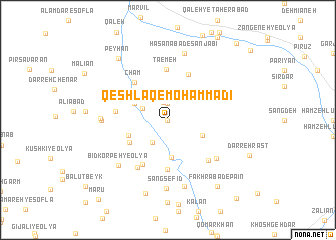 map of Qeshlāq-e Moḩammadī