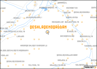 map of Qeshlāq-e Moqaddam