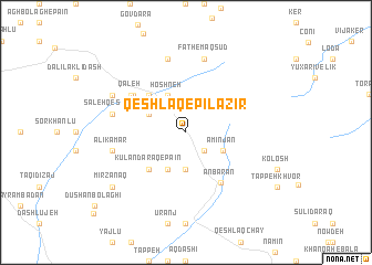 map of Qeshlāq-e Pīlāz̄īr