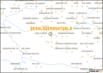 map of Qeshlāq-e Posht Qalā