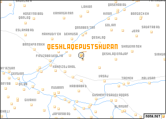 map of Qeshlāq-e Pūst Shūrān
