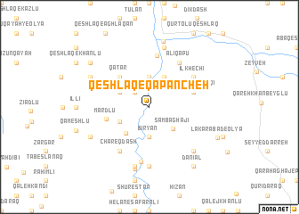 map of Qeshlāq-e Qapāncheh