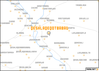 map of Qeshlāq-e Qoţbābād