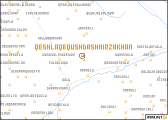 map of Qeshlāq-e Qūshdāsh Mīrzā Khān