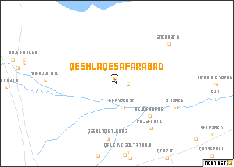 map of Qeshlāq-e Safarābād